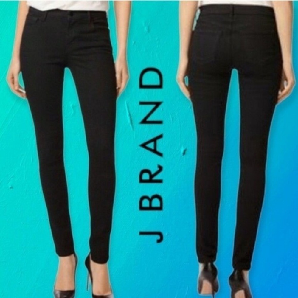 J Brand Mid Skinny Leg Women‎ Vanity Denim Jeans Black Indigo 25 TINY FLAW
